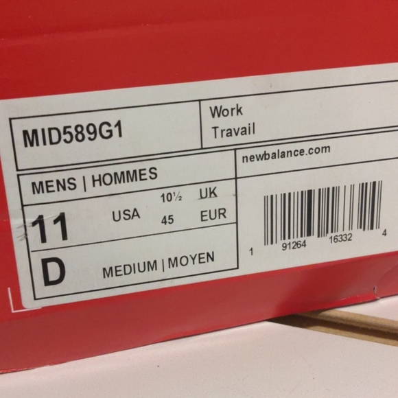 New balance men's composite toe work shoes - Picture 2 of 14